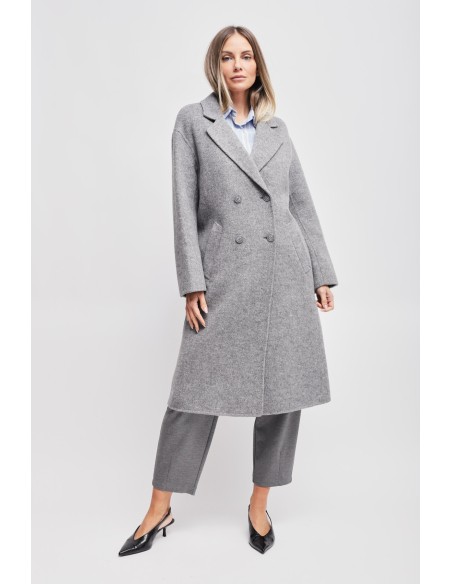 Oversized double-breasted jas van een wolmix Maryley