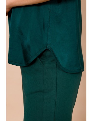 Maryley - Top en satin de viscose à col en V