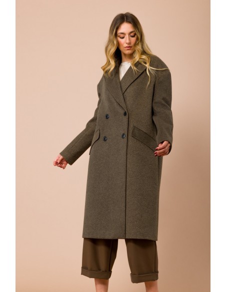 Maryley Manteau oversize doublé à double boutonnage