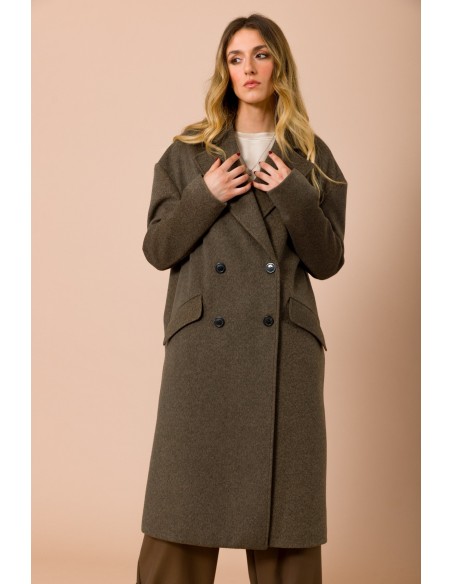 Maryley Manteau oversize doublé à double boutonnage