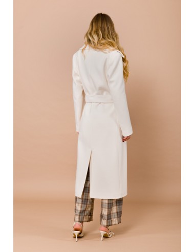 Manteau doublé à simple boutonnage avec poches et ceinture Maryley