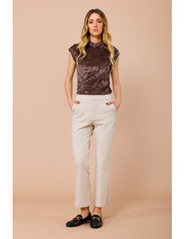 Maryley Allover Rhinestone High Neck Top