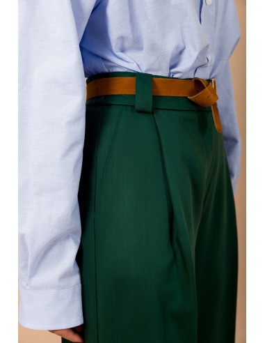 Pantalon palazzo avec ceinture et élastique dans le dos Maryley