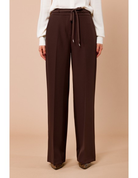 Pantalon palazzo avec dos élastique et cordon de serrage Maryley