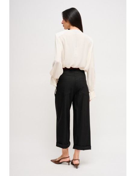 Pantalon court avec ceinture Maryley