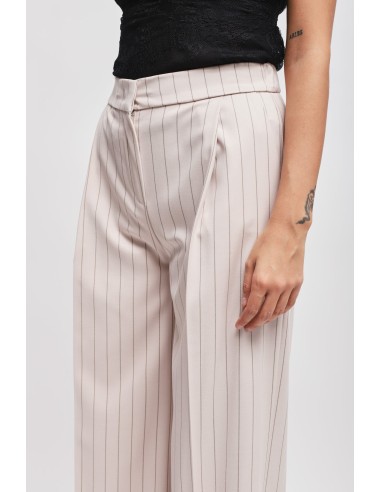 Pantalon Palace à rayures avec plis sur le devant et taille élastiquée Maryley