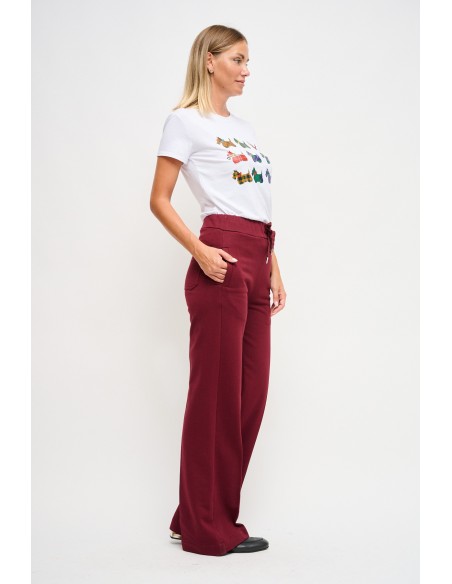 Maryley Pantalon de survêtement en polaire avec cordon de serrage à la taille
