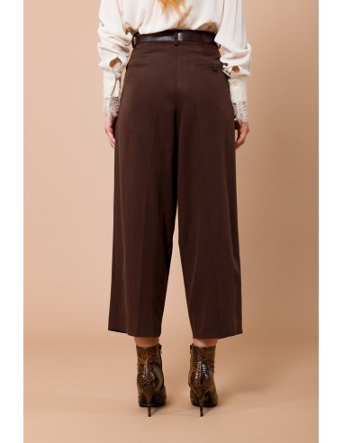 Pantalon avec plis sur le devant et ceinture à la taille Maryley