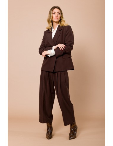 Pantalon avec plis sur le devant et ceinture à la taille Maryley