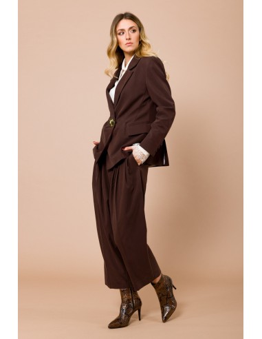 Pantalon avec plis sur le devant et ceinture à la taille Maryley