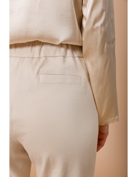 Pantalon droit à maille Milano avec dos élastique Maryley