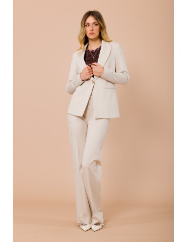 Pantalon de palazzo à points de Milan avec poches françaises Maryley