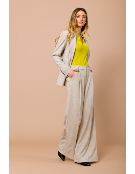 Pantalon Palace avec élastique et plis sur le devant Maryley