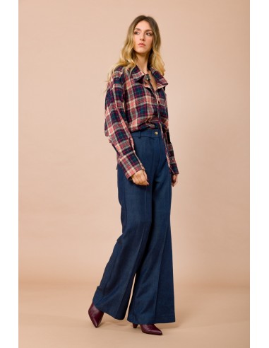 Maryley Hommes Pantalon Palazzo Avec Ceinture Intérieure