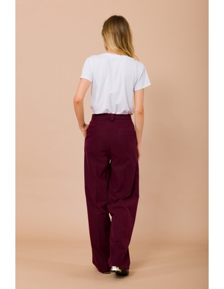 Maryley Pantalon droit avec boucles