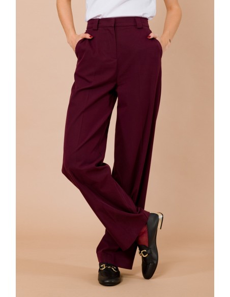 Rechte broek met riemlussen Maryley