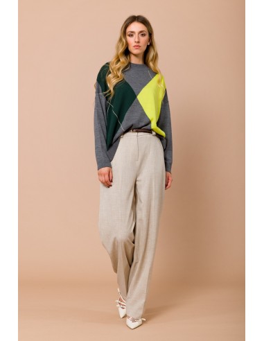 Maryley - Pantalon droit à la taille