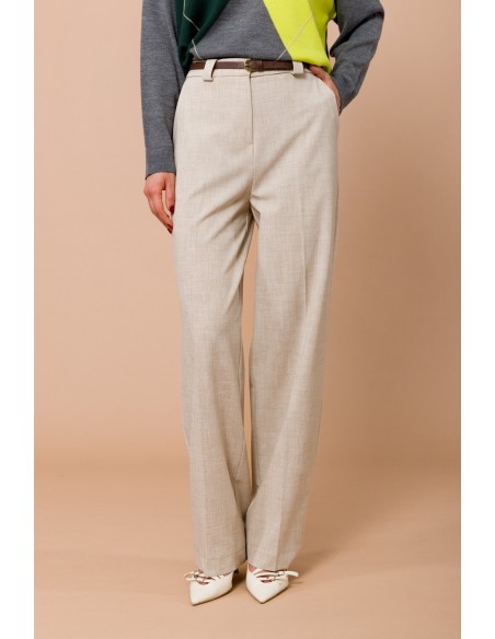 Maryley - Pantalon droit à la taille