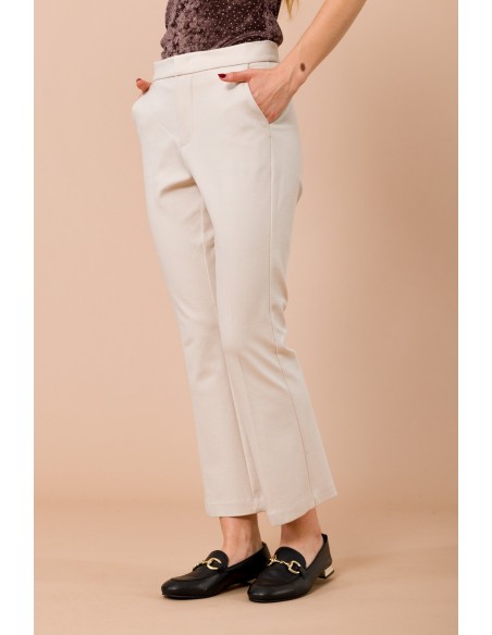Pantalon Trombette à point de Milan avec poches françaises Maryley