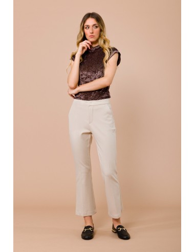 Trompetbroek van Milano-tricot met Franse zakken Maryley