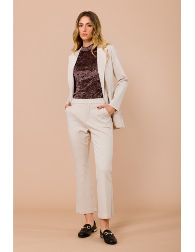 Pantalon Trombette à point de Milan avec poches françaises Maryley