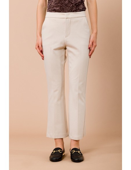 Pantalon Trombette à point de Milan avec poches françaises Maryley