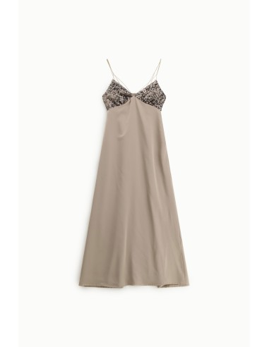 Robe midi avec bretelles et top pailleté Dixie