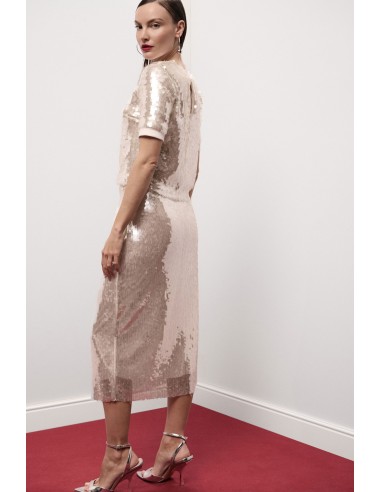 Dixie midi-rok met pailletten en hoge taille