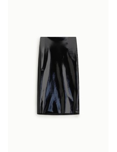 Midi-rok met hoge taille en zijsplit van Dixie 2
