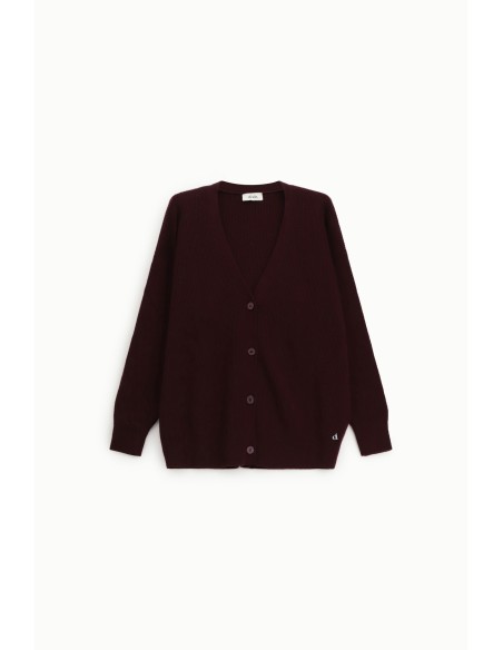 Cardigan en tricot rasé Dixie avec boutons et encolure en V
