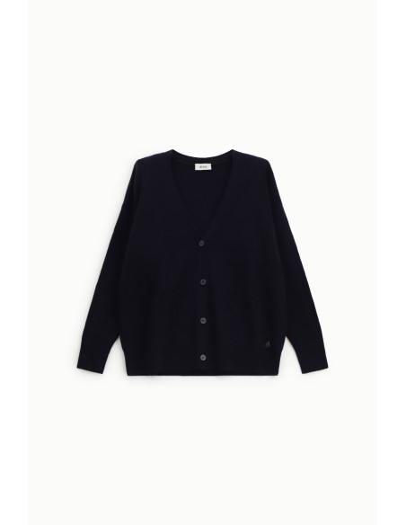 Cardigan en tricot rasé Dixie avec boutons et encolure en V