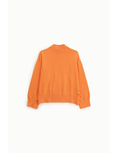 Pull à col roulé avec manches larges et bord côte Dixie