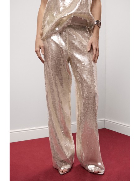 Dixie Palazzo-broek met hoge taille en pailletten