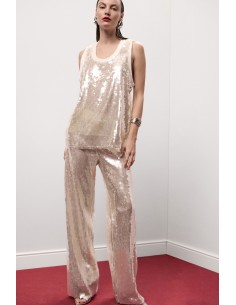 Dixie Palazzo-broek met hoge taille en pailletten