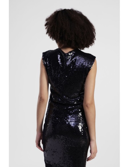Top sans manches avec paillettes et encolure en V Dixie