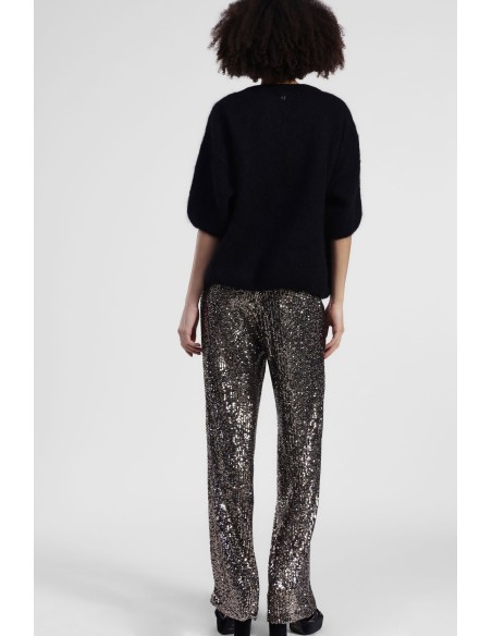 Dixie Palazzo-broek met all-over pailletten