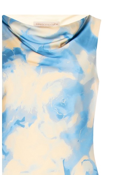 Rinascimento - Robe en satin à fleurs chatoyantes