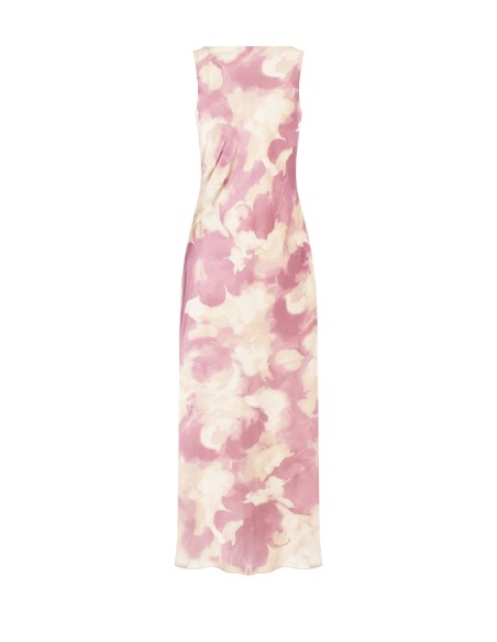 Rinascimento - Robe en satin à fleurs chatoyantes