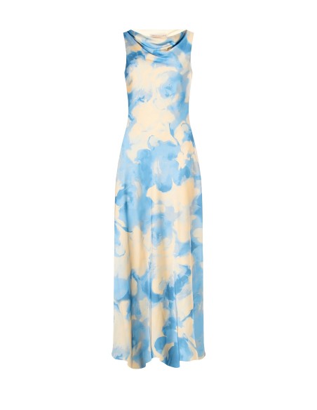 Rinascimento - Robe en satin à fleurs chatoyantes