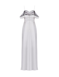 Rinascimento Robe longue en satin avec volant 2