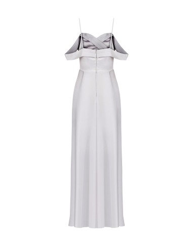 Rinascimento Robe longue en satin avec volant