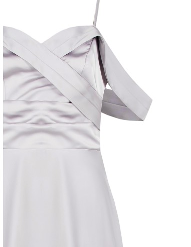 Rinascimento Robe longue en satin avec volant