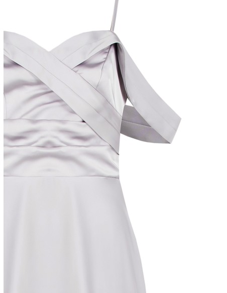 Rinascimento Robe longue en satin avec volant