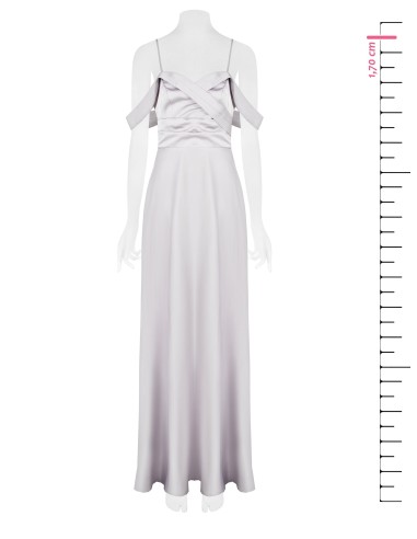 Rinascimento Robe longue en satin avec volant
