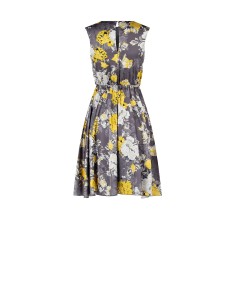 Rinascimento Flower Satin Short Sleeveless Dress 2