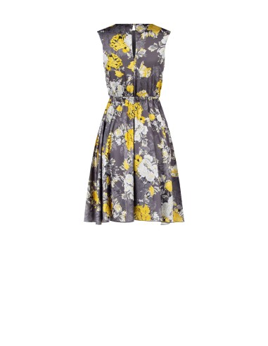 Rinascimento Flower Satin Short Sleeveless Dress
