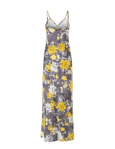 Rinascimento Longue robe jupon à fleurs en satin