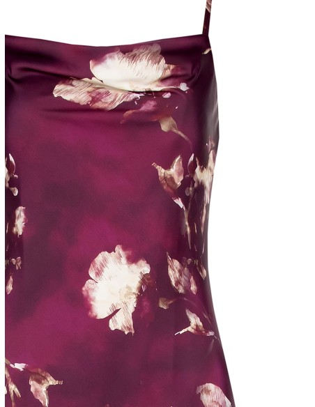 Rinascimento Flower Satin Mermaid Long Dress