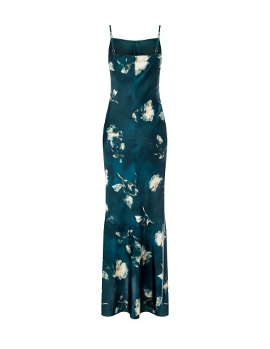 Rinascimento Flower Satin Mermaid Long Dress