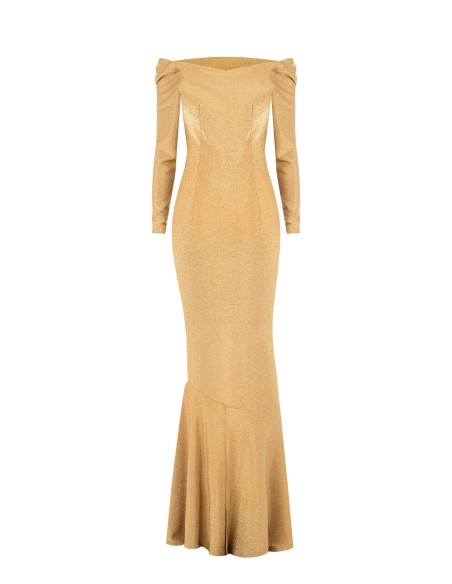 Rinascimento - Longue robe à anneaux en lurex